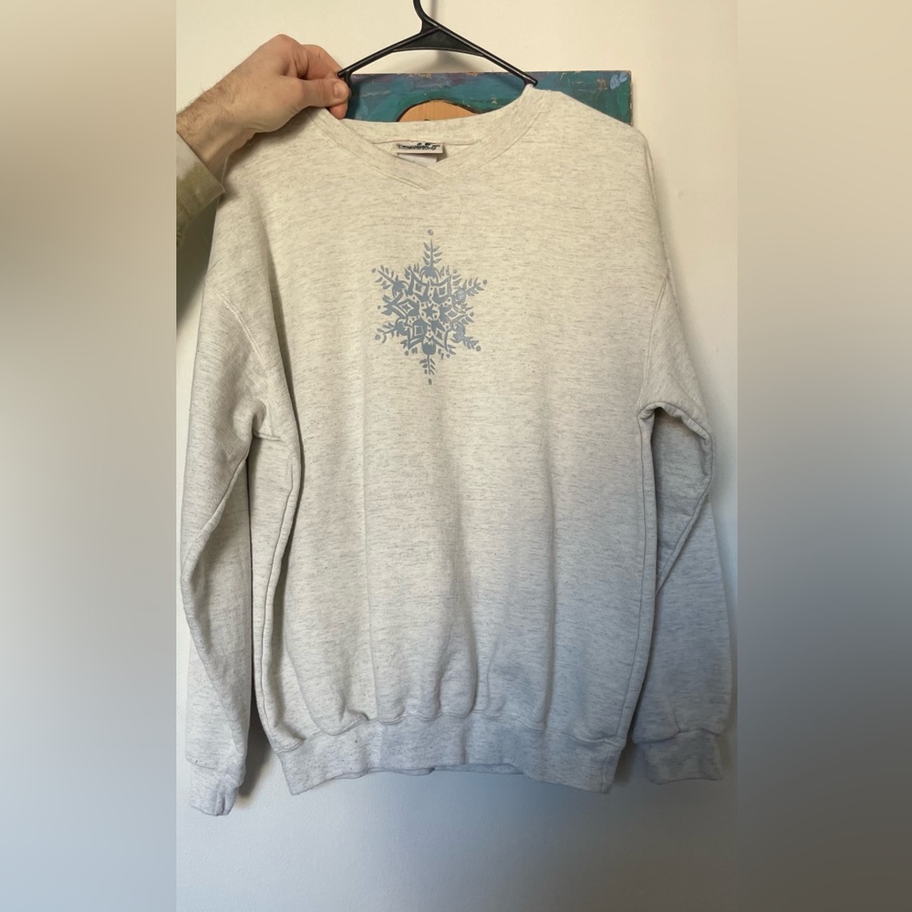90s soft graphic pullover